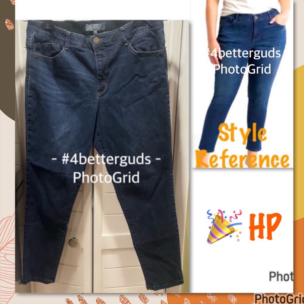 Wit & Wisdom “Ab”solution Slimming Panels Stretch Skinny Dark Wash Jeans 14